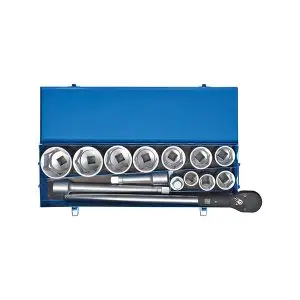 SET NASADNIH KLJUČEVA 1” 36-80mm 16 DIJELNI U METALNOJ KUTIJI