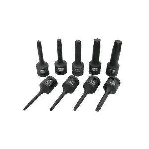 SET NASADNIH KLJUČEVA 1/2” TORX UDARNI DUGI 75mm T20-T70 9-DIJ.