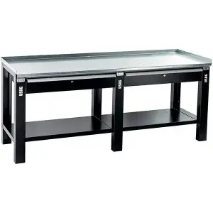 RADIONIČKI STOL 2000x700x860mm, ČELIČNI, SA DVIJE LADICE 506TA